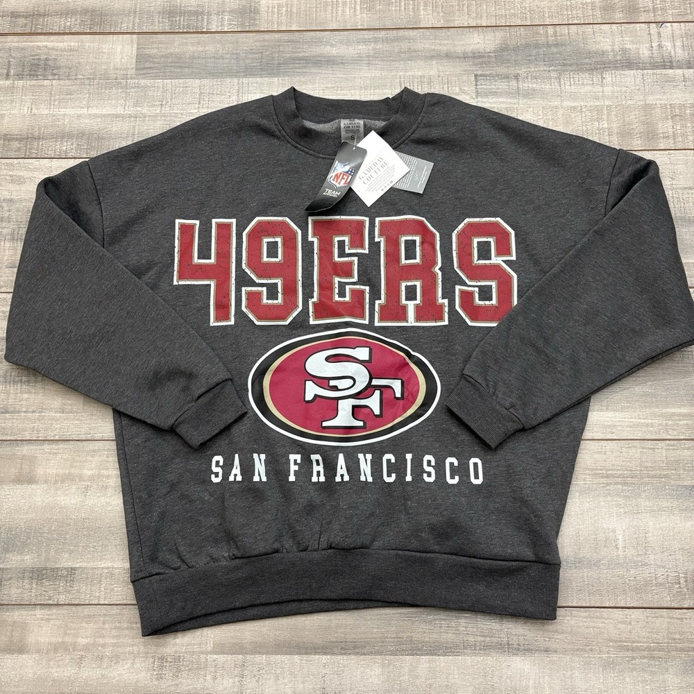 NFL San Francisco 49ers Gameday Couture Sweatshirt Gray Women's Size Small NWT